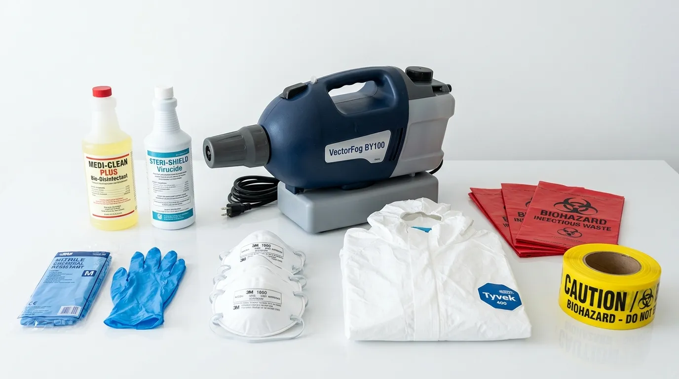 Professional biohazard remediation crew working in Attalla